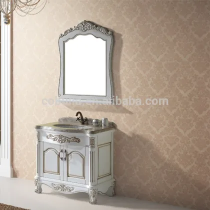 Simple White classic Bathroom Cabinet, Luxury Bathroom Cabinet