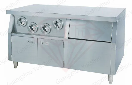 Stainless Steel Commercial Chip Warmer With Cabinet , 1500x760x790mm