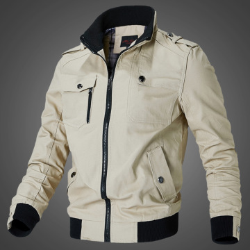 2025 Men's Autumn Vintage Zipper Pocket Patchwork Windbreaker Jacket