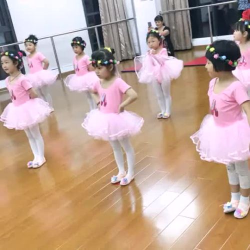 Çin üretici sevimli pembe çocuk bale kostüm