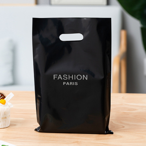 plastic handle die cut shopping bag