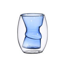 Jiateng high borosilicate horseshoe-shaped double-layer cup