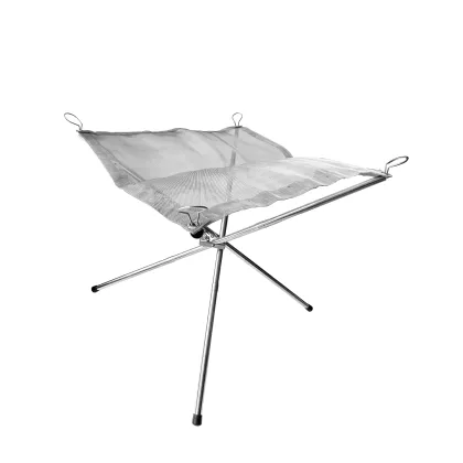 Stainless Steel Folding Campfire Rack for BBQ and Heating