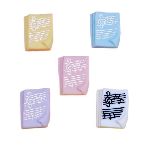 Résine colorée Piano partition de musique pendentifs maison de poupée jouets dos plat bricolage artisanat pour enfants jouets cadeaux décoration de la maison