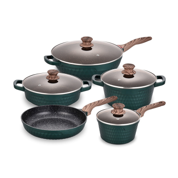 Aluminum Frying Pan Kitchenware Set - Non-stick Wok and Casserole Pan Die-casting Series