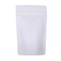 White kraft paper sealable coffee bags with valve