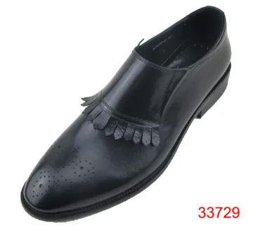 waxed calfskin flower and laser formal men shoes