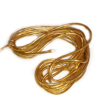 Gold Metallic Cord with 0.8 to 10mm Diameter