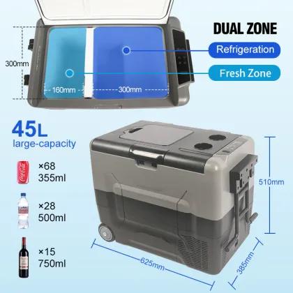Seafood Surf Fishing Beach Foldable 12V Ice Cooler Box