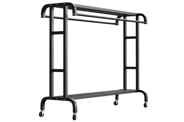 Apparel display rack manufacturing quality inspection process at Jiangsu Changshu factory