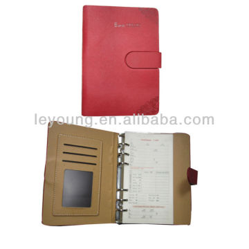 2016 Ring Binder A5 Leather Organizer Notebook