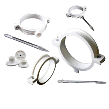 Dual-Purpose PVC Hanger for Downpipe Drainage