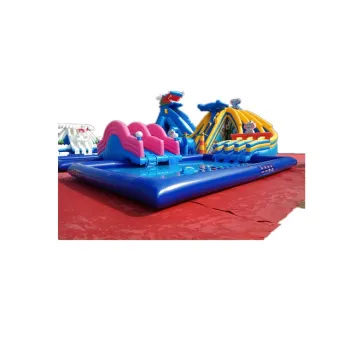 Cartoon Animal Theme Park: Giant Inflatable Water Slide and Floating Pool Amusement Equipment