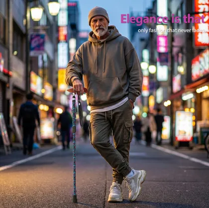 Strong Load-Bearing Folding Walking Stick