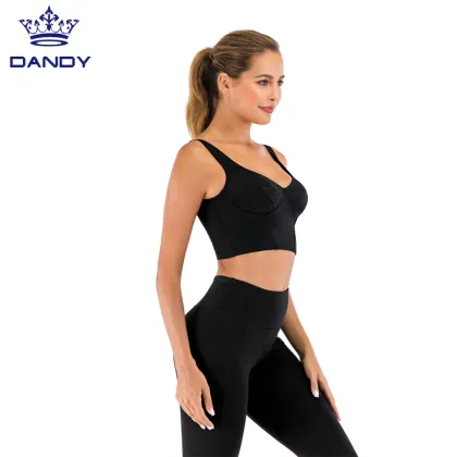 Black sexy yoga bra yoga crop top