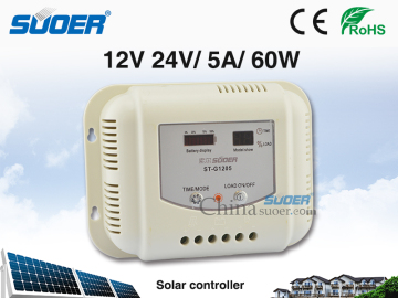 SUOER Solar Street Light Controller 12V 5A Solar Charge Controller Dengan Harga Pabrik