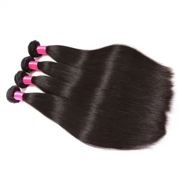 Factory Wholesale Human Hair Bundles Vendors Straight Hair Bundles With Closure