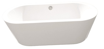 White Acrylic Bathtub for Bathroom