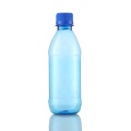 high quality good price clear blue colored 500ml 300ml PET water plastic beverage bottle with safety ring cap