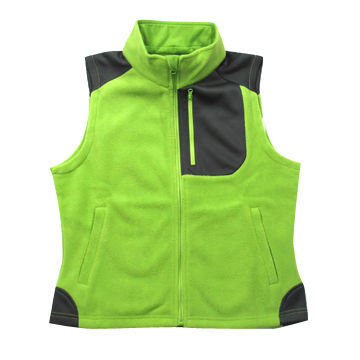 Women's warm wind-stop vest, made of 100% polyester bonded polar fleece 260gsm, super light