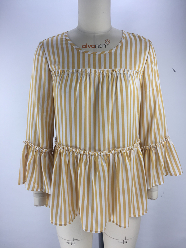 frill sleeve ladies blouse
