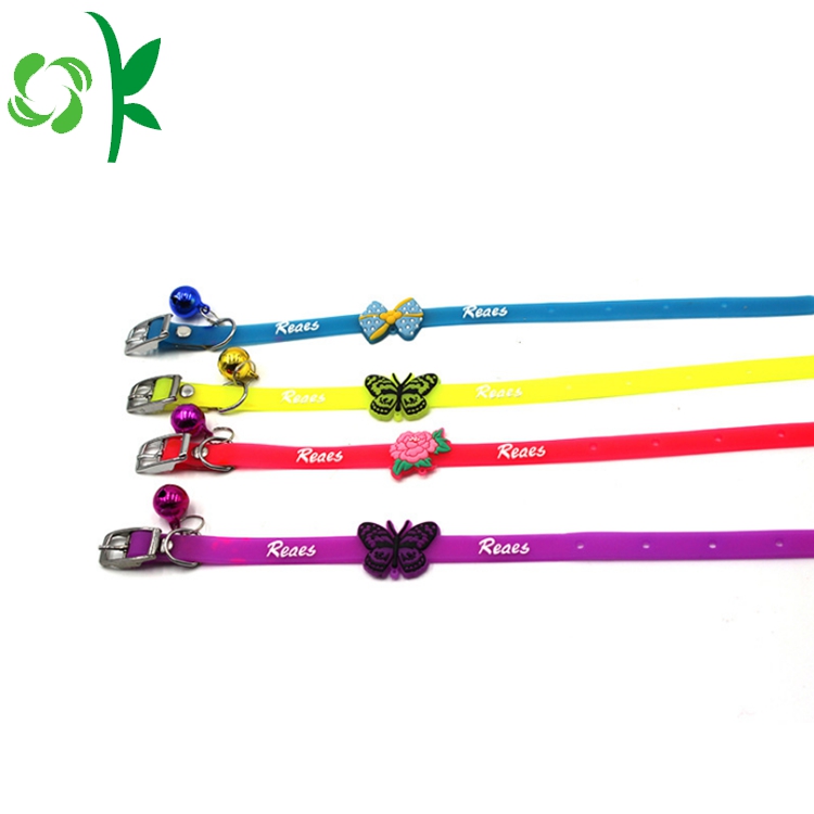 Bow Silicone Cat Collar Dog Pet Safe Collar