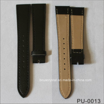 Black PU Leather Watch Strap for Hot Sale-PU-0013