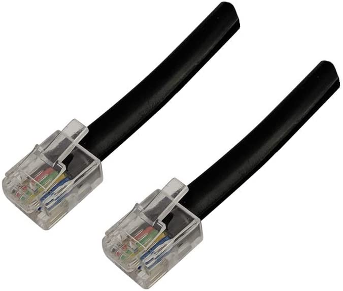 Cable telefónico plano de 4 núcleos con enchufe RJ11