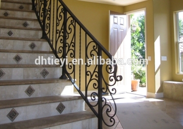 wrought iron decorative indoor stair railing/wrought iron panels for stairway/handrail for staircase/stair handrailing