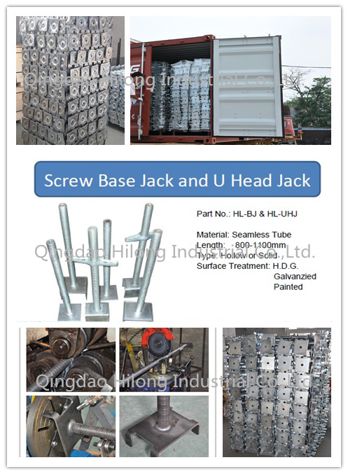 Adjustable Scaffolding Screw Steel Base Jack for Construction