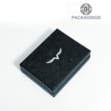 Custom handmade hot stamping black cosmetic box