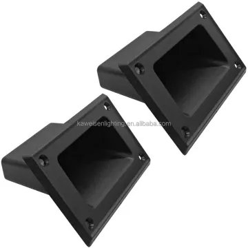 Black ABS Plastic Concealed Audio Box Cabinet Handle with Embedded Speaker Parts - Flush Grip Pocket Carry Handle