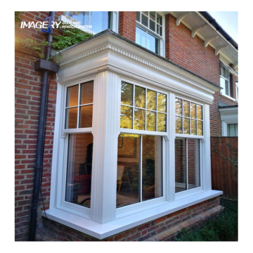 High-Quality Customized American Vinyl Glass Pane UPVC Frame Sash Windows with Screen