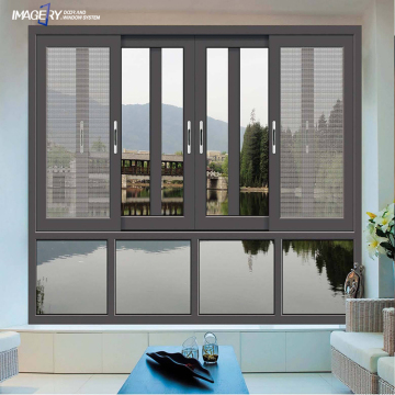 Burglar-Proof Aluminum Sliding Window with Stainless Steel Netting for Bedroom Heat Insulation