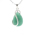 Natural Gemstone Waterdrop Chakra Charms Pendant