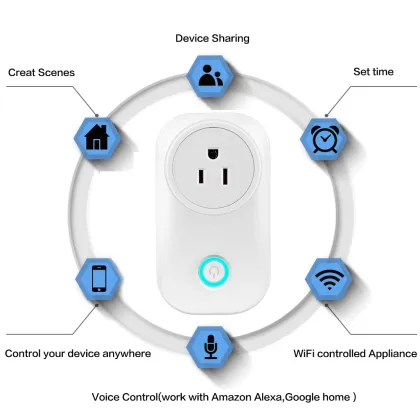 Chaoran Mini TpLink Echo Wireless Smart Outlet Socket  10A US Smart Plug Wall