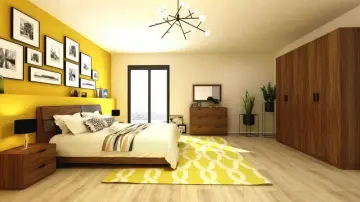 Dark Walnut Free Combination Bedroom Furniture Set