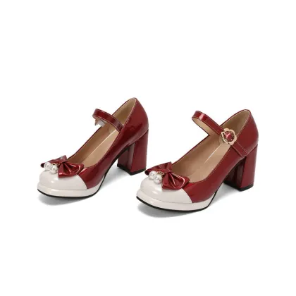 Custom High-End PU Mary Jane Shoes for Women and Girls