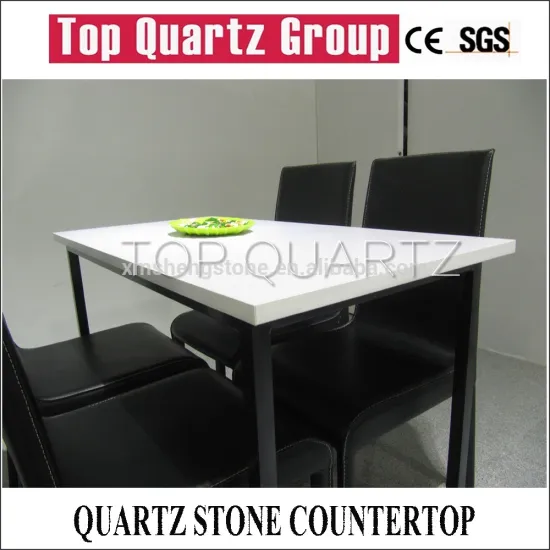 Hot sales pure white quartz stone restaurant dining table top