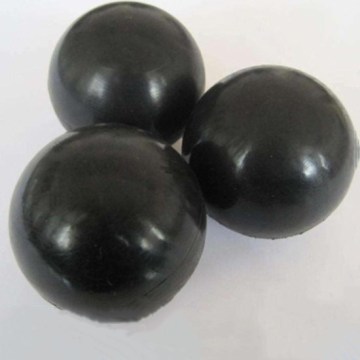 Rubberized ball for floating hoop and floating shoes