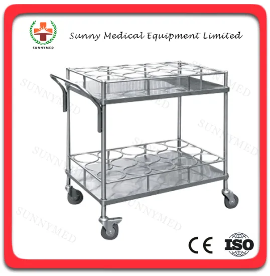 SY-R045 Hospital Medical portable Stainless steel Bottle carts for sale