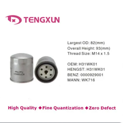 High Qualty Fuel Filter for Hengst (H31WK01)