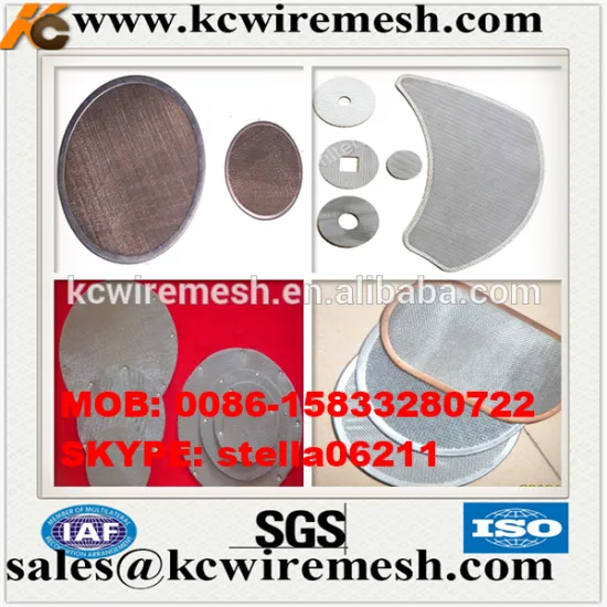 Cheap!!!!! KanChen Stainless Steel Wire Mesh Disc Filters Factory, Woven Brass Mesh Filter Disc