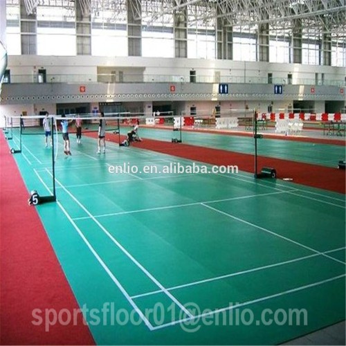 Materiale in PVC e pavimento da badminton con superficie UV