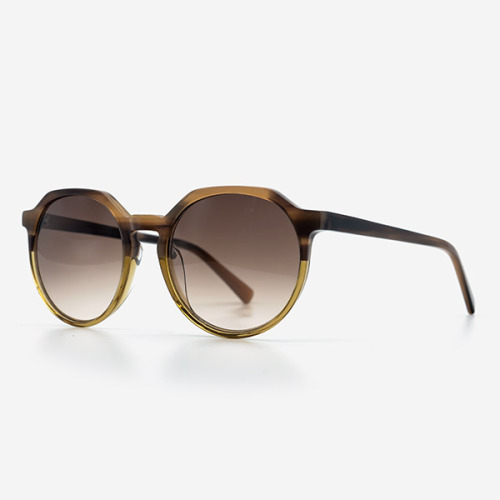 Oval and Architectural lines Acetate Women's Sunglasses