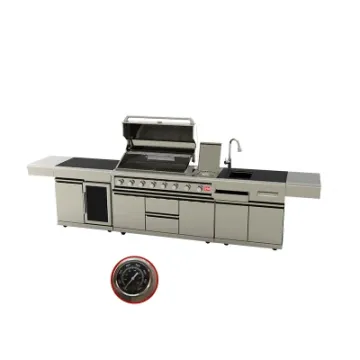 Factory New American Grills Gas BBQ Outdoor Kitchen Fridge Cabinet