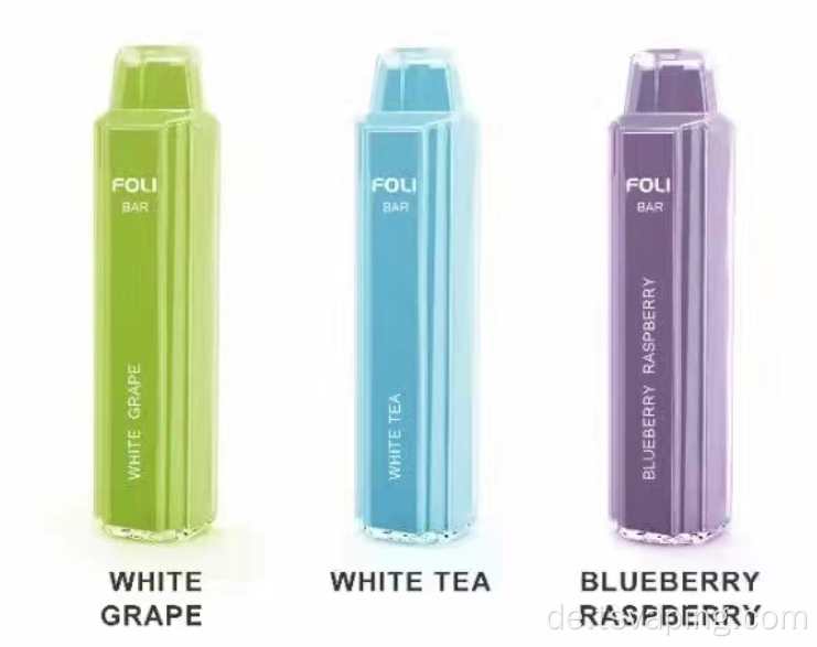 2400 Puffs Einweg -Vape RGB Glühen bunte Foli