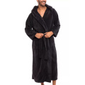 túnica de microfibra de longitud completa para hombres con capucha