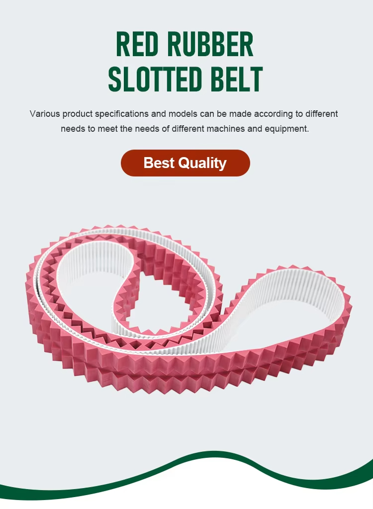 Red Cover Slotted Food Packing Vacuum Belt