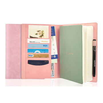 Refillable Leather Travel Journal: A6 & A5 Field Notes Compatible Notebook with Pen Holder, 3 Pockets, and 6 Card Slots